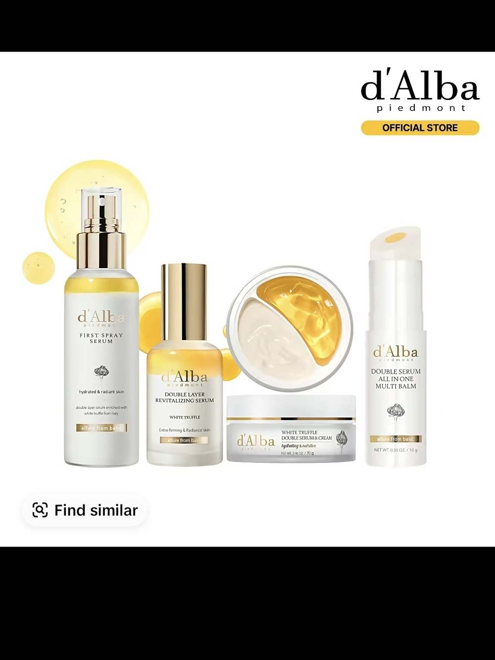 D' Alba Yellow & White Double Layer Revitalizing Serum Set